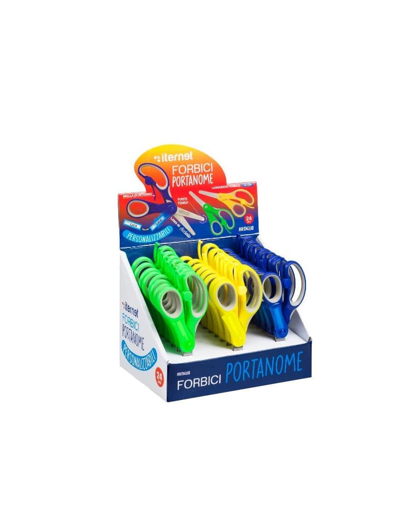 Forbici Portanome 13cm Display 24pz