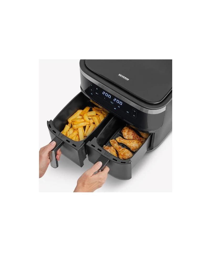 Friggitrice ad aria calda 2 cestelli 2x4L 2600W