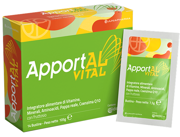 Apportal Vital Integratore di Vitamine, Minerali e Amminoacidi 14 bustine