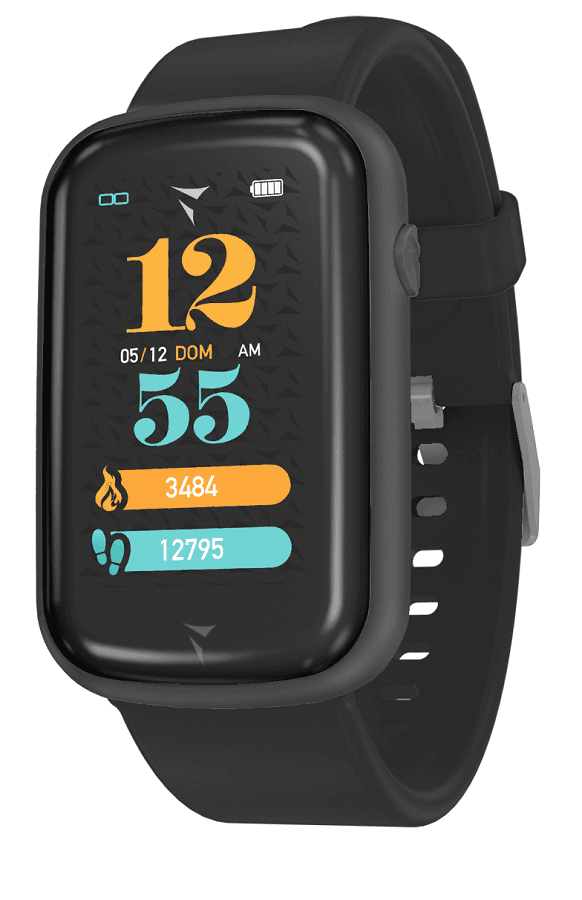 Steps smartwatch total black