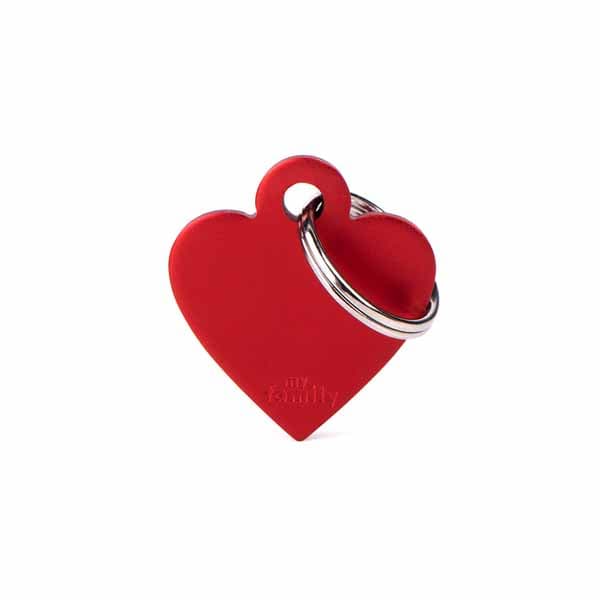 MY FAMILY MEDAGLIETTA CUORE (S) ALLUMINIO ROSSO (REF. MFB25)