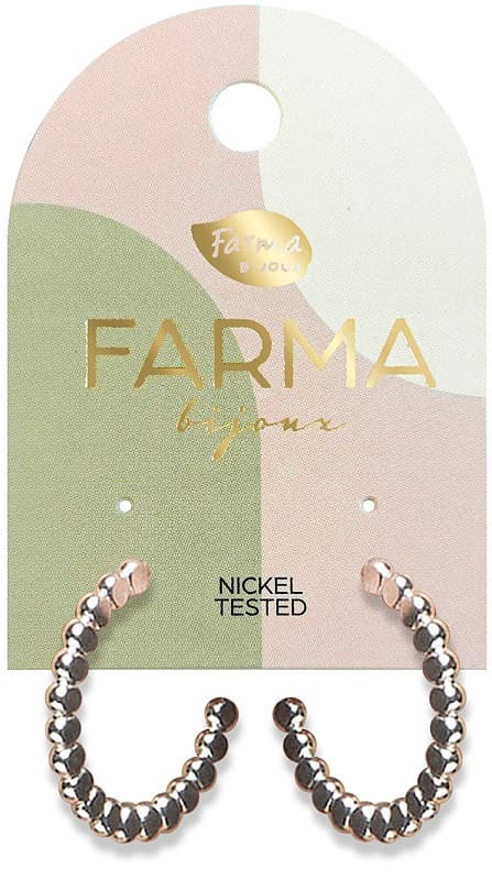 FARMA BIJOUX CERCHI PIASTRE PIATTE SILVER