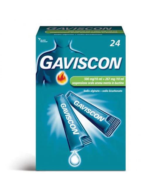 GAVISCON 24 BUSTINE 500 + 267 MG/10 ML