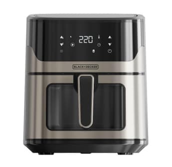 Black &amp; Decker BXAF6500E Friggitrice singola 6,5 L Stand-Alone 1600 W senza olio Nero, Grigio - Nuevo