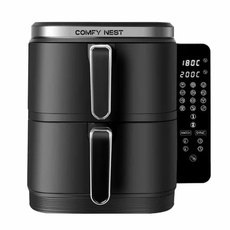 Friggitrice ad aria calda Friggitrice a doppio cestello verticale 11L 2800W Comfy Nest CN06177 - Nuevo