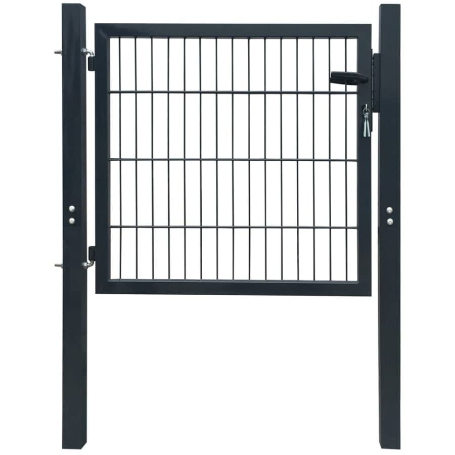 Vidaxl cancello per recinzione in acciaio antracite 105x150 cm Arredo giardino Brico giardino animali