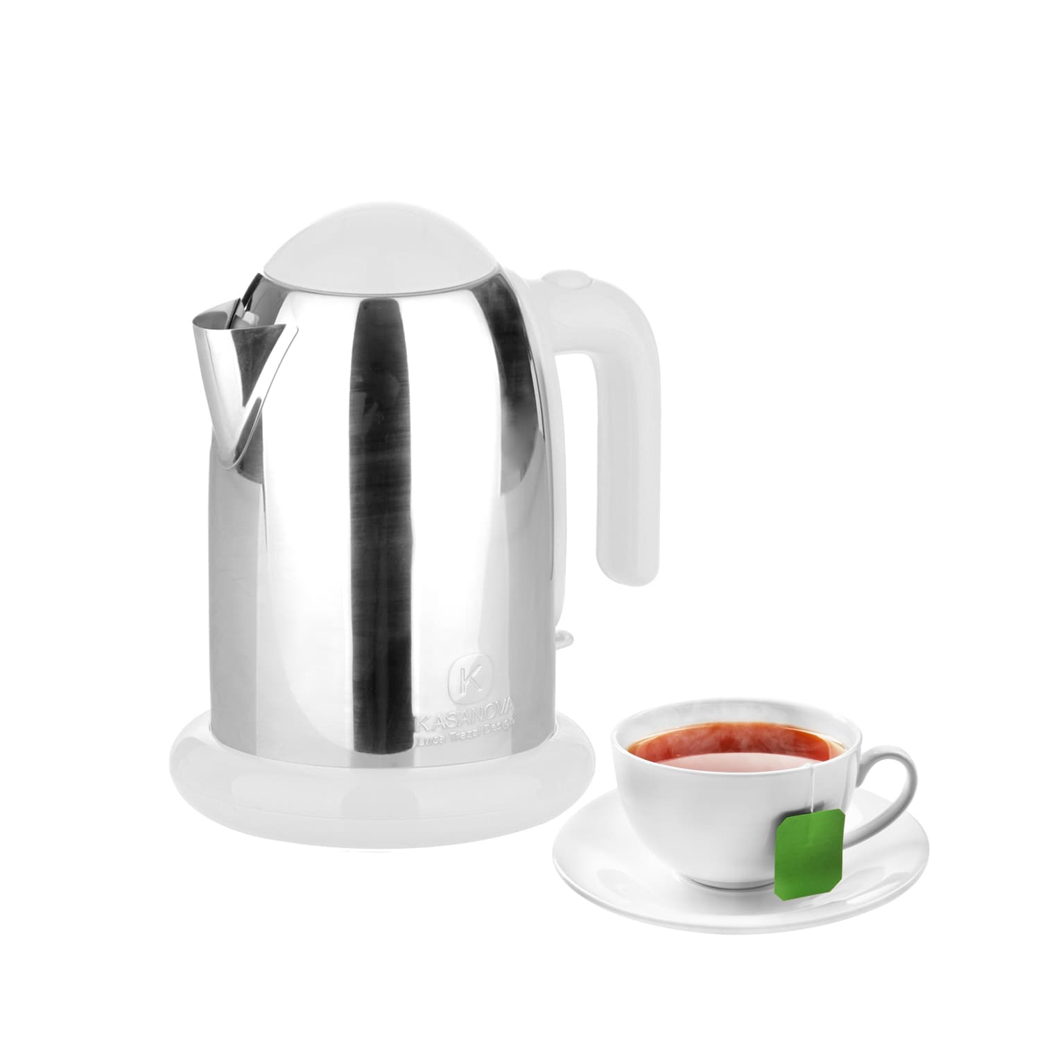 Bollitore K Line bianco da 2200W - in acciaio inox, design Luc