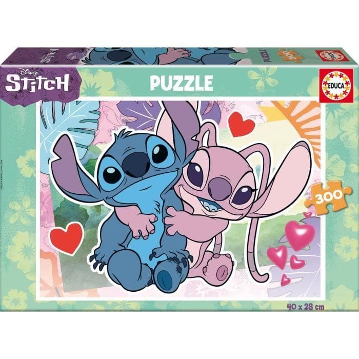 Puzzle da 300 pezzi Stitch, 40 x 28 cm, Consigliato da 6 anni, Disney, 19964, Educa