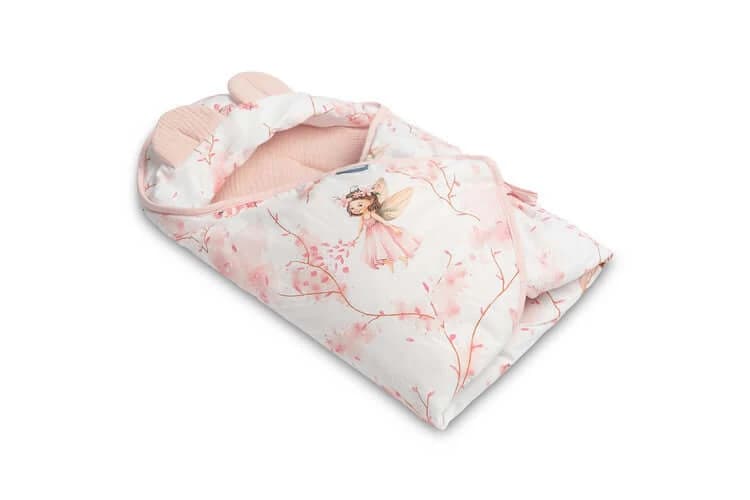 Pannolino in mussola 90X90Cm Fairy Pink per seggiolino auto 0-13Kg
