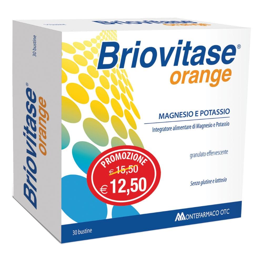 Briovitase Linea Sali Minerali Integratore Magnesio Potassio 30 Buste Arancia