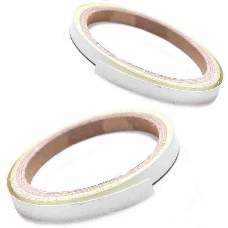 Coppia filetti adesivi bianco 7mm 6mt