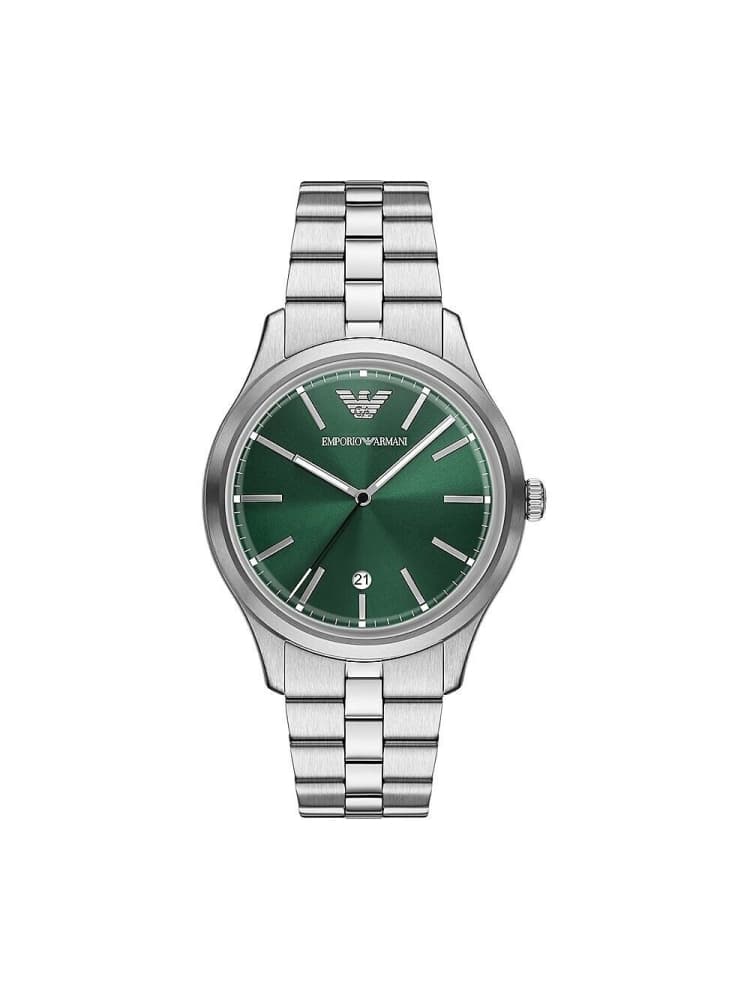 Emporio Armani orologio uomo in acciaio inossidabile con quadrante verde