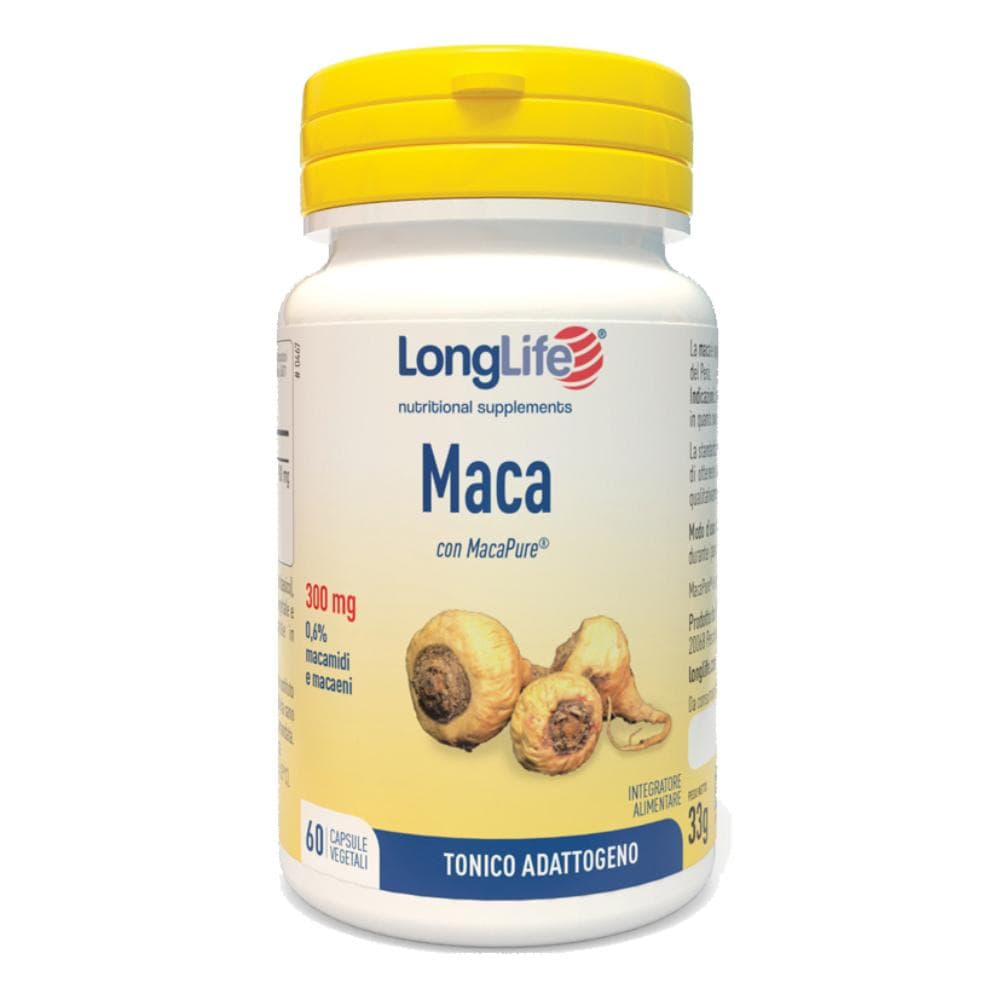 Longlife Maca 300mg - 60 Capsule - Stanchezza Fisica e Mentale