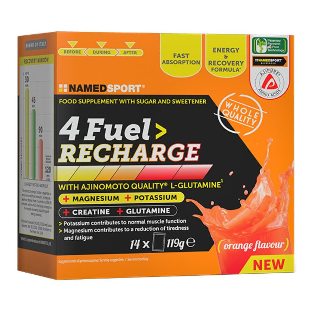Named sport 4fuel recharge integratore post workout con potassio, magnesio, creatina e glutamina 14 bustine