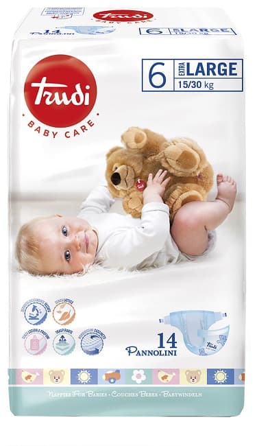 Trudy BABY CARE PANNOLINI 6 EXTRALARGE 15-30 kg