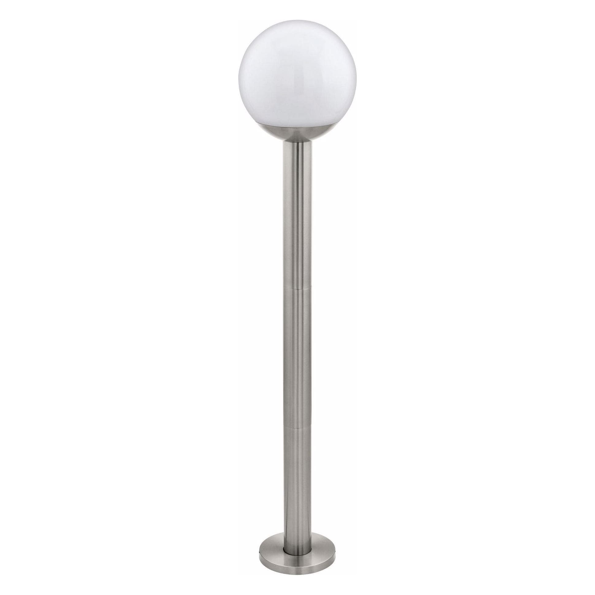 EGLO, Illuminazione esterna, NISIA-C lampada da terra in acciaio inox/bianco (806 lm, E27, IP44)