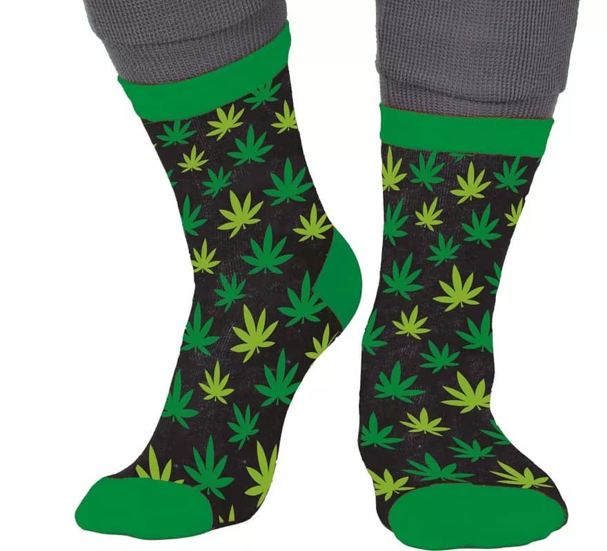 Calzini verdi alla marijuana per adulti