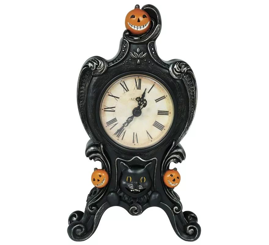Orologio da tavolo antico in resina 24x14 cm
