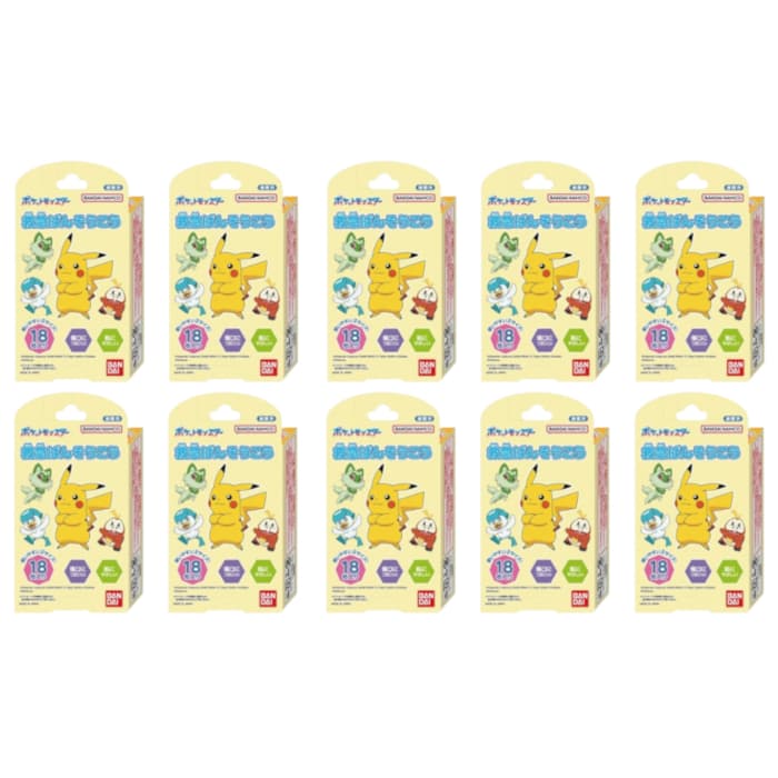 Bandai - Pattern Medicinal Tape - 18 pcs - Pokemon (10ea) Set"