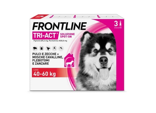 Tri-Act 3 Pipette Antiparassitario Cani E Cuccioli XL 40-60kg