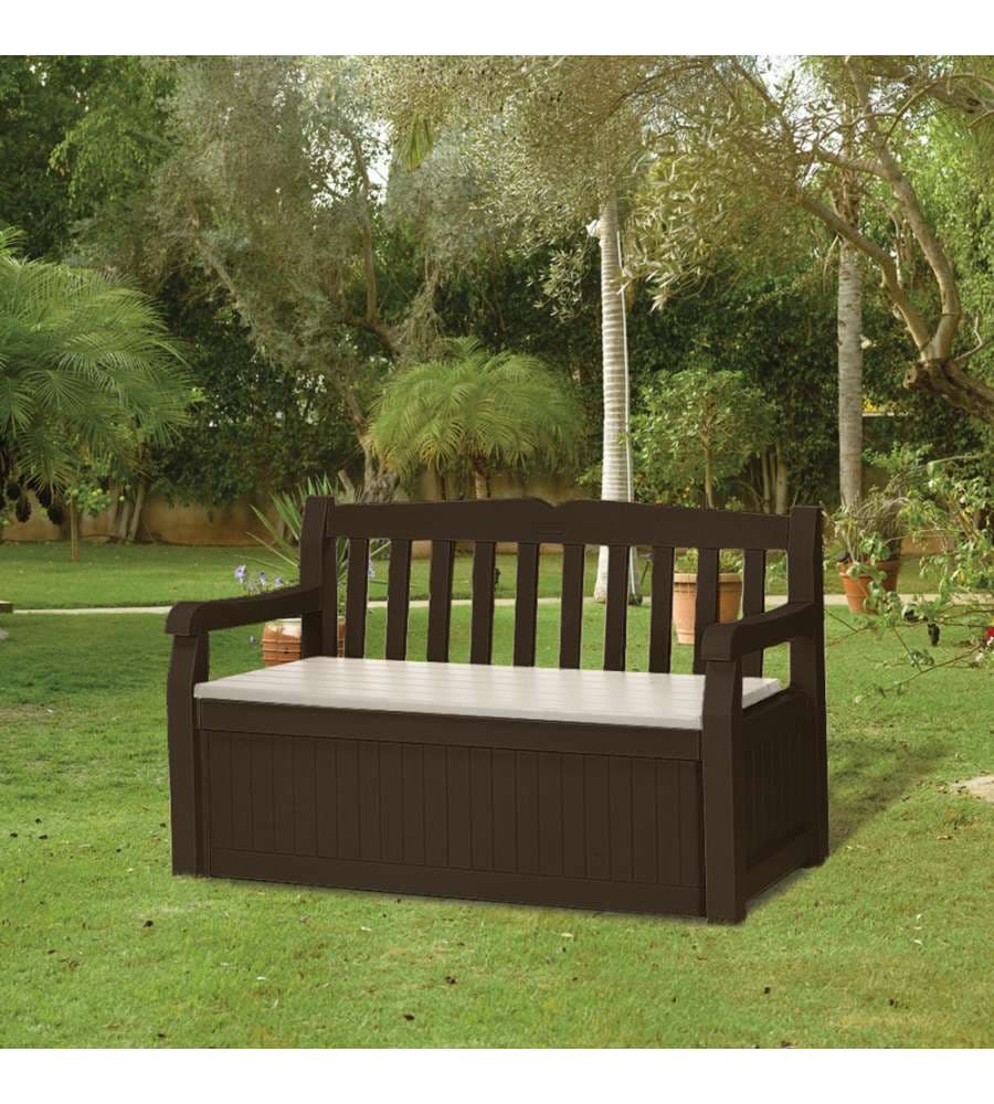 Panchina contenitore 265 l Eden marrone Keter