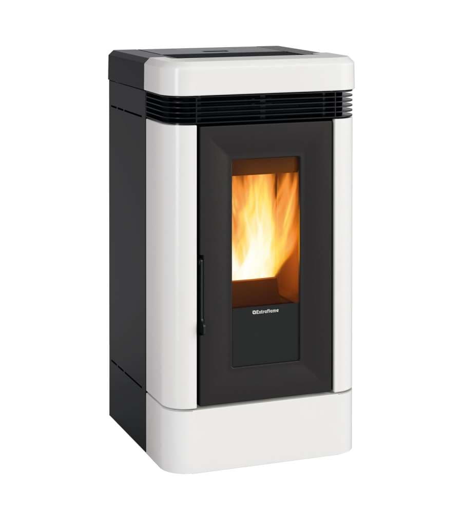 Extraflame Stufa a Pellet Lucia Plus Bianca 12 kW - WiFi Integrato