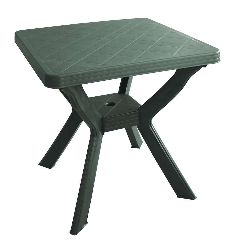 Ipae Progarden Tavolo Quadrato Verde 70 x 70 cm in Resina Riciclabile