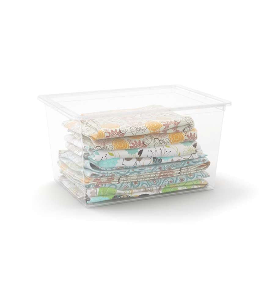 Keter Contenitore Trasparente XXL con Ruote - 38,5x54,5x30,5 h cm - 50L