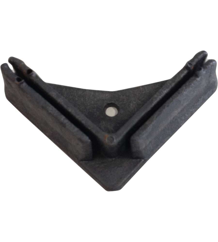 Piedino Angolare in Plastica Nera 3,5x3,5 cm per Scaffali