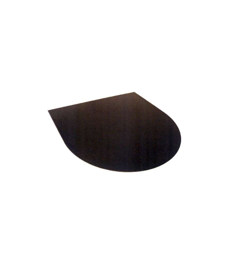Pedana Semitonda per Stufe in Acciaio - Nero - 94x94 cm