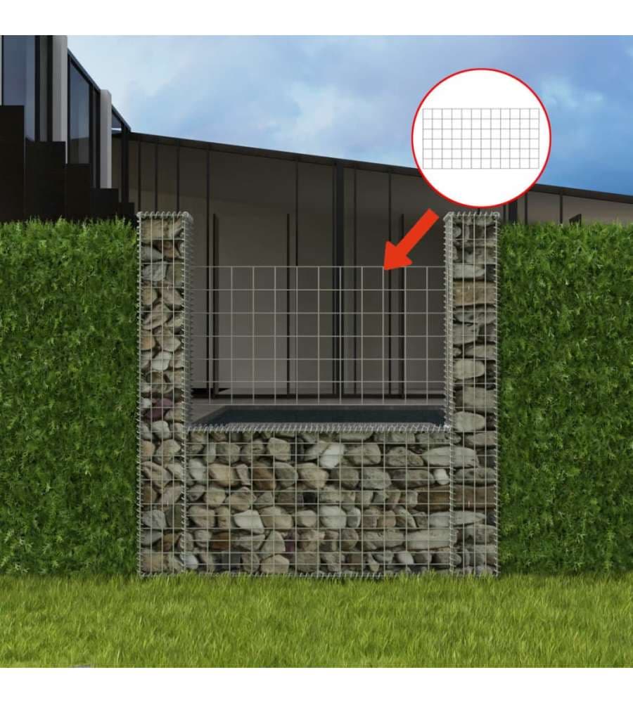 Gabbione in Rete ad U in Acciaio Zincato 160x20x150 cm
