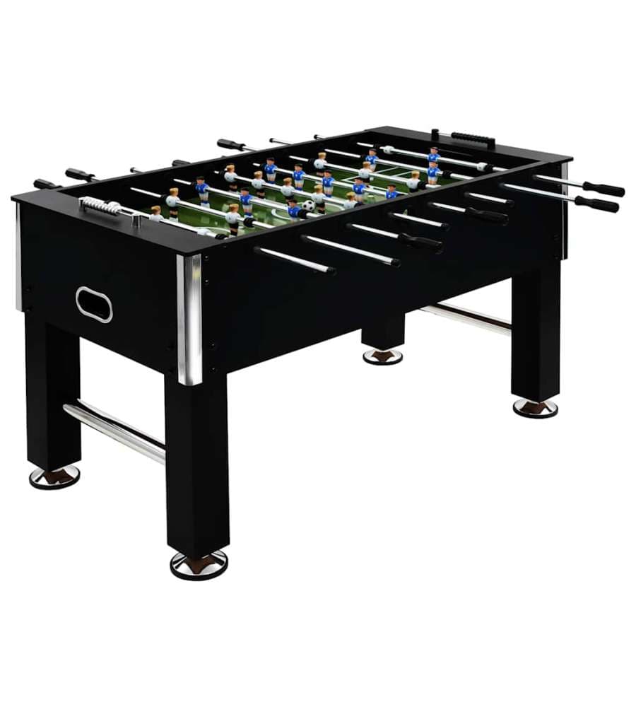 vidaXL Tavolo Calcio Balilla Nero 140x74,5x87,5 cm in Acciaio