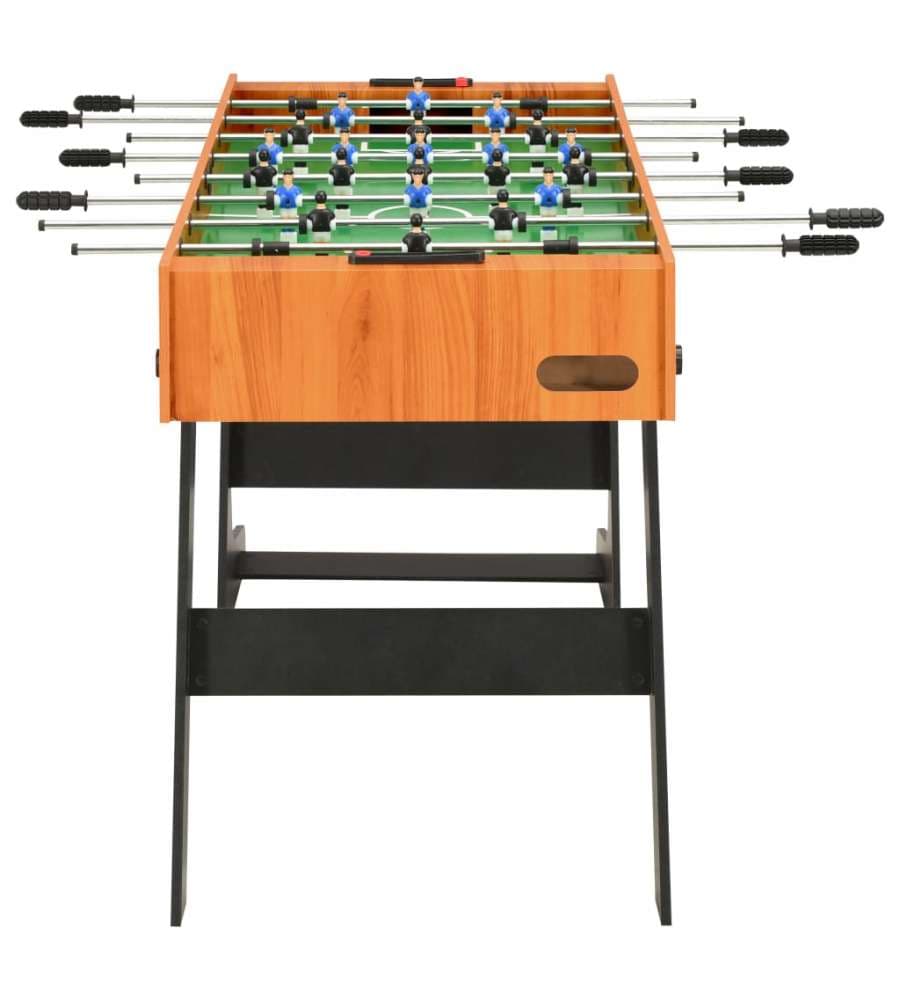 Calcio Balilla Pieghevole 121x61x80 cm Marrone Chiaro