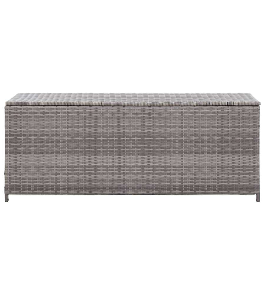 Baule da Giardino Grigio 120x50x60 cm in Polyrattan