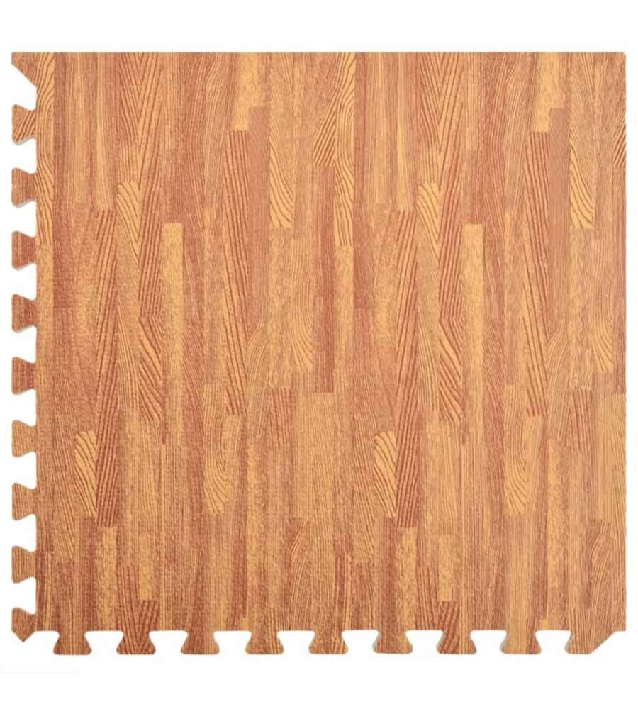 Tappetino a Incastro 24 pz Venature Legno 8,64 mq Schiuma EVA