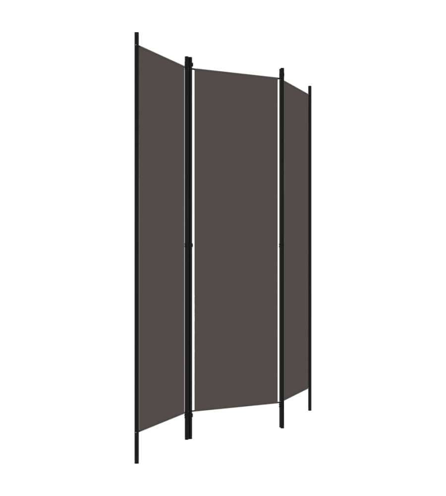 Paravento a 3 Pannelli Antracite 150x180 cm