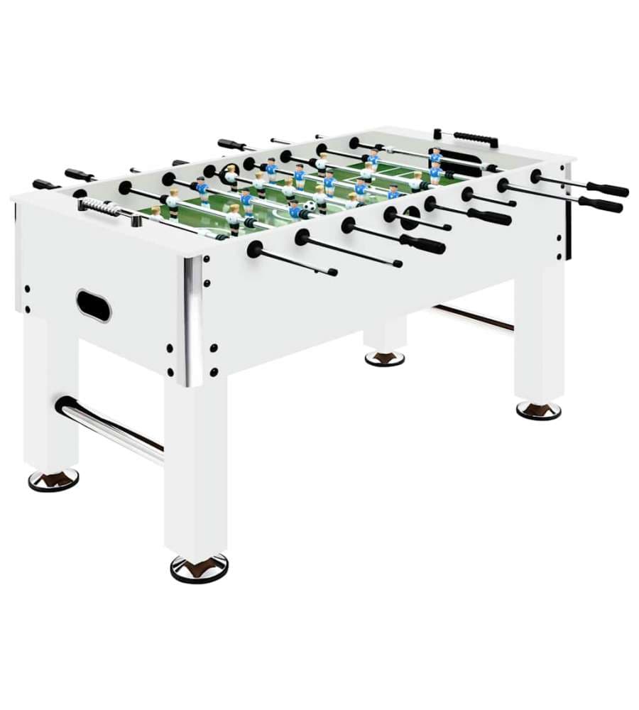 vidaXL Tavolo Calcio Balilla Bianco 140x74,5x87,5 cm in Acciaio