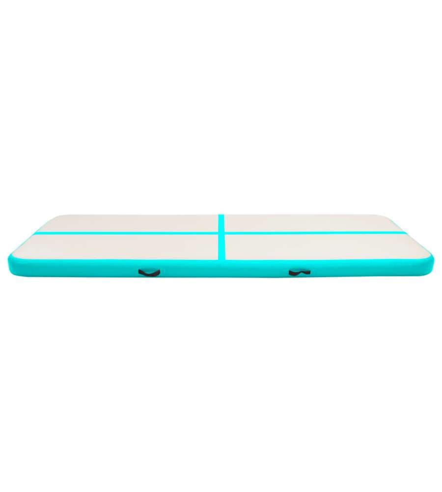 Tappetino Ginnastica Gonfiabile e Pompa 300x100x20cm PVC Verde