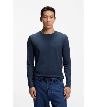 BOSS per uomo. 50512111 Maglietta Tacks blu navy (S), Casual, Cotone, Manica lunga