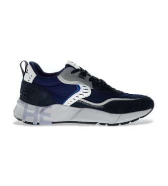 Voile blanche per uomo. 2017465 Sneakers in pelle blu navy Club01 (42), Basso, 1 a 3 cm, Stringhe, Casual