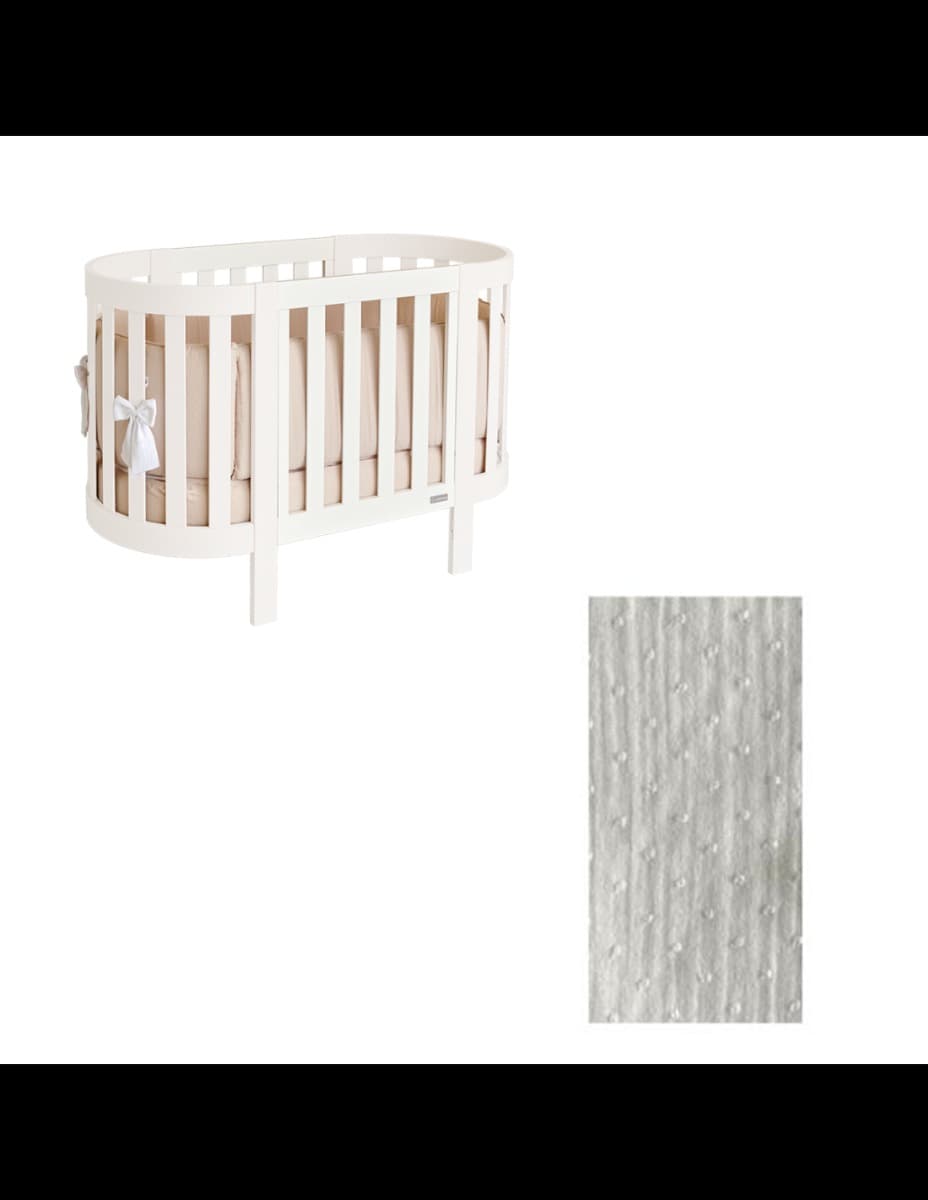 Lettino Evolutivo Italbaby Evoc Bianco/Plumeti Burro
