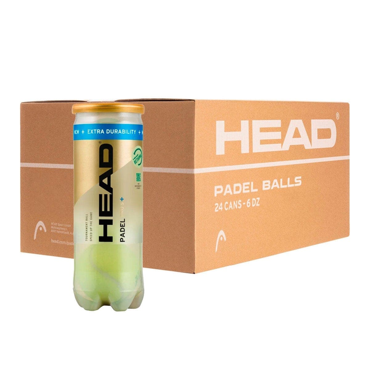 Box Of 24 Cans Of 3 Balls Head Padel Pro S +