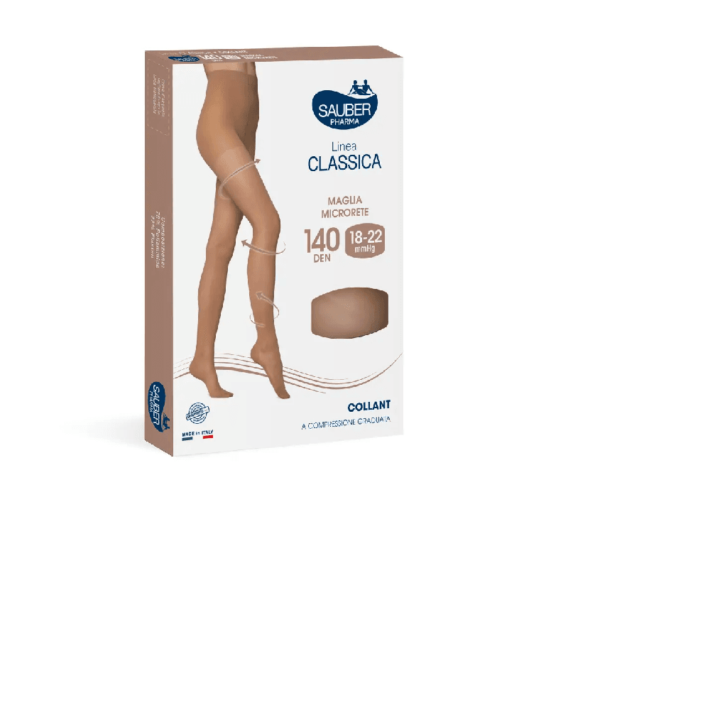 Sauber Linea Classica 18-22mmhg Collant Microrete 140 Denari Colore Bronze Taglia 2