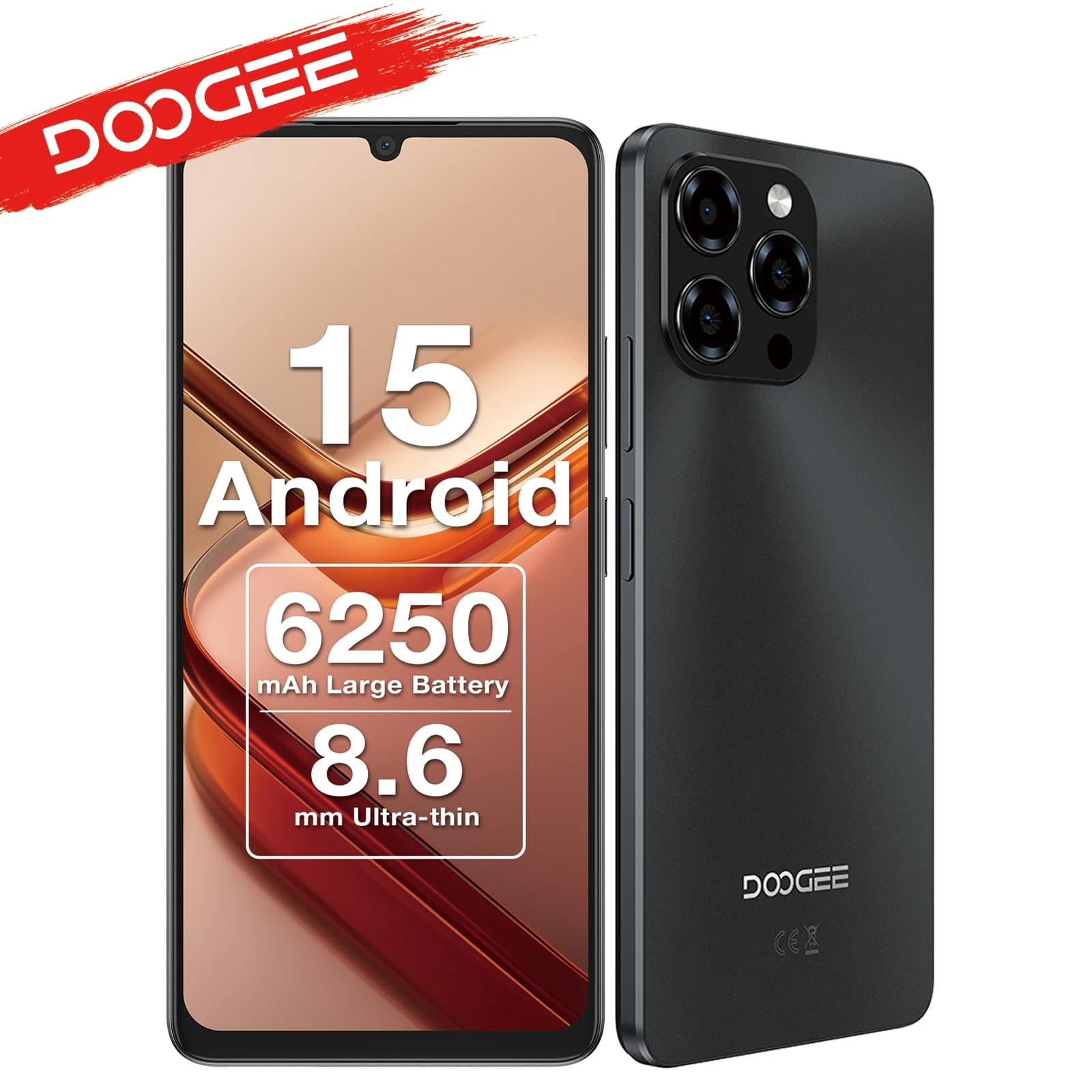 Versione globale DOOGEE Note 58 Smartphone 8 GB RAM GB ROM 6,75 "90 Hz IPS Batería Grande De mAh NFC Android 15 Cellulari