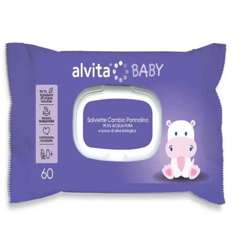 Alvita Salviette Cambio Pannolino Lenitive 72 Pezzi
