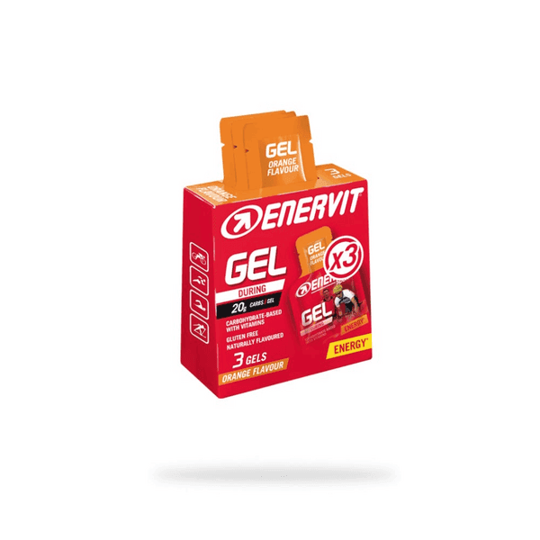 Enervit Sport Gel Energetico Per I Momenti Di Massimo Sforzo Gusto Arancia 3 minipack da 25ml