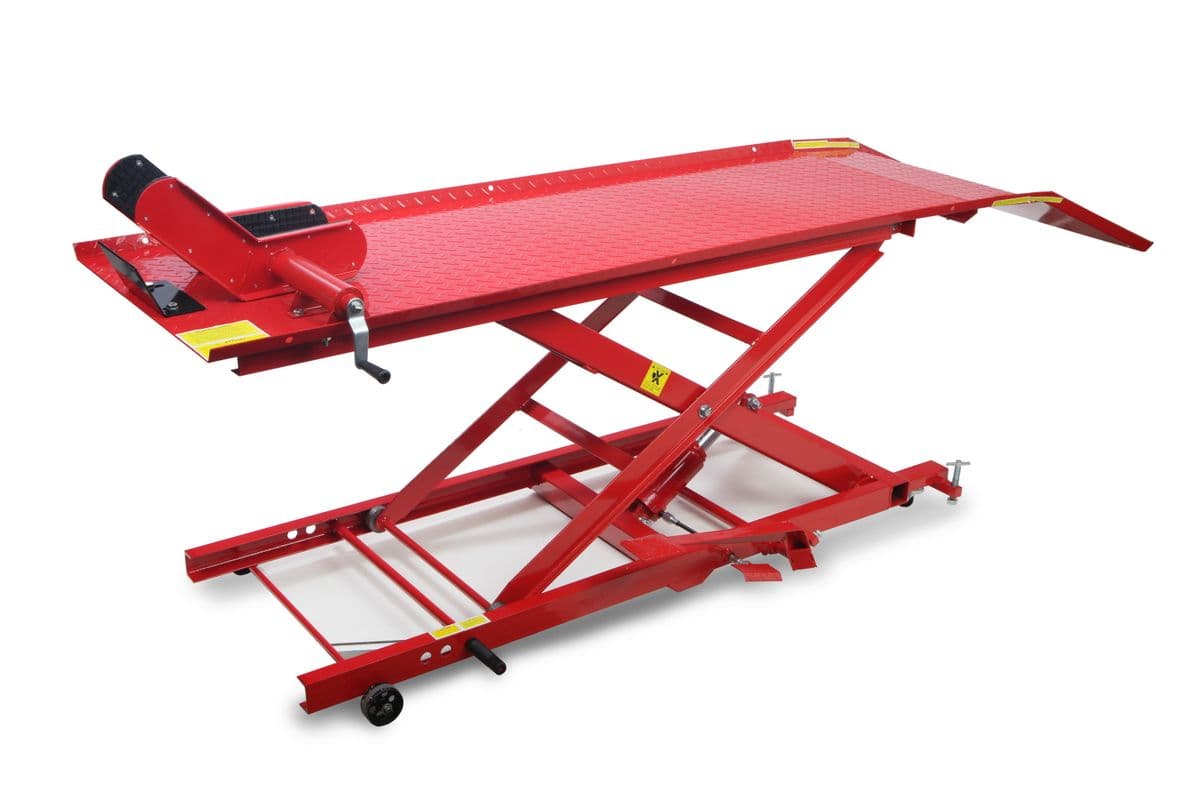 HBM 450 kg Tavolo elevatore per moto - Rosso