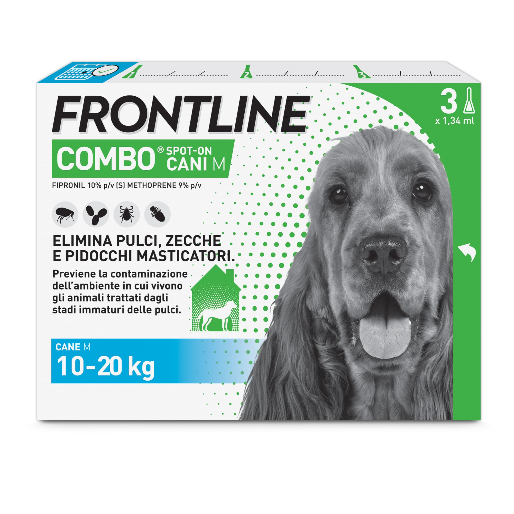 Frontline Combo Cani X3 Antiparassitario Contro Pulci, Zecche E Pidocchi (10-20Kg)