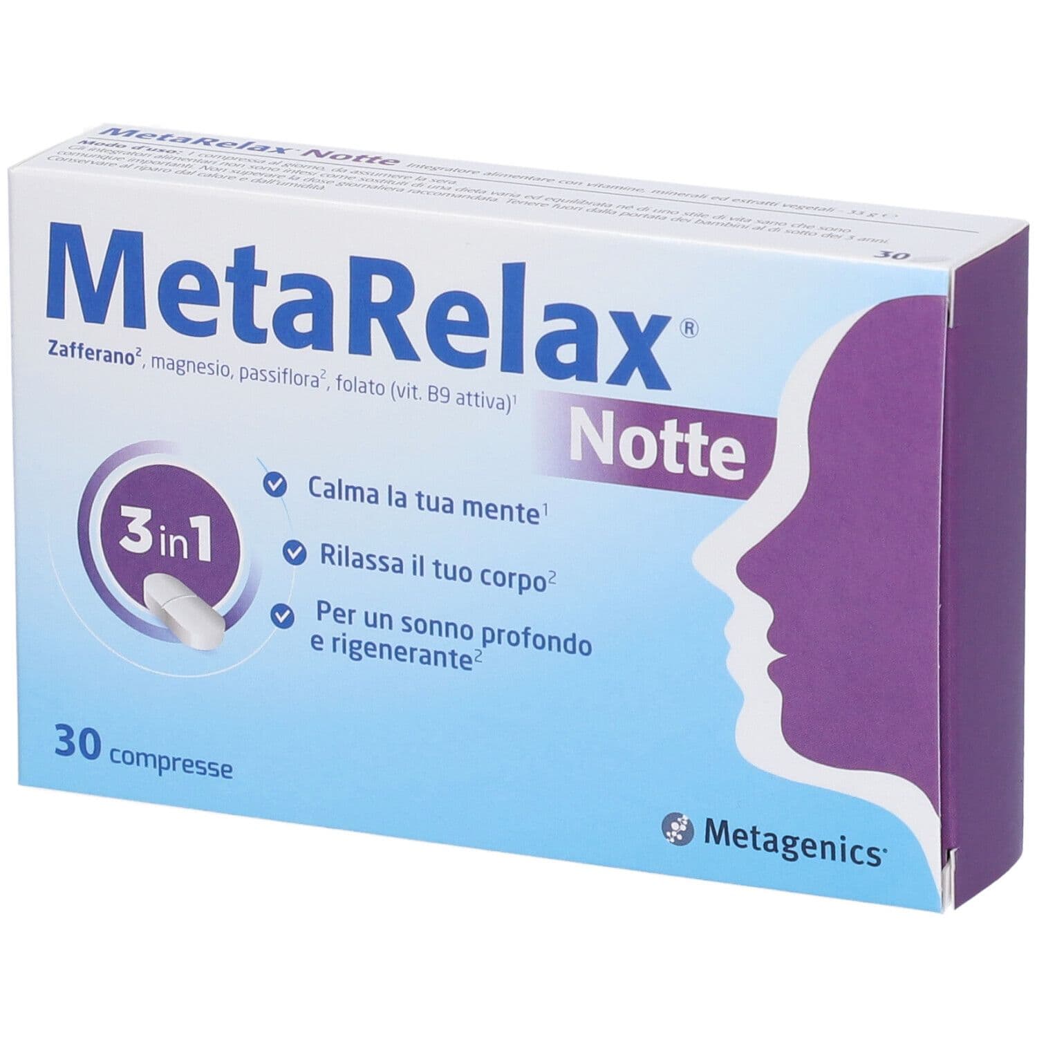 Metagenics MetaRelax Notte 30 Compresse 30 pz Compresse