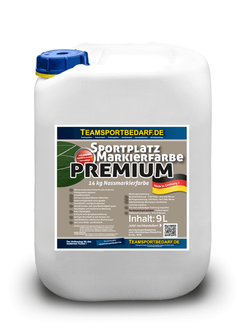 plastic jerrycan - with PREMIUM line marking paint white